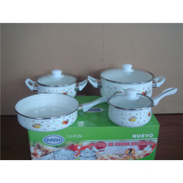 4pcs enamel Combined pot two strait pot and two sauce pan